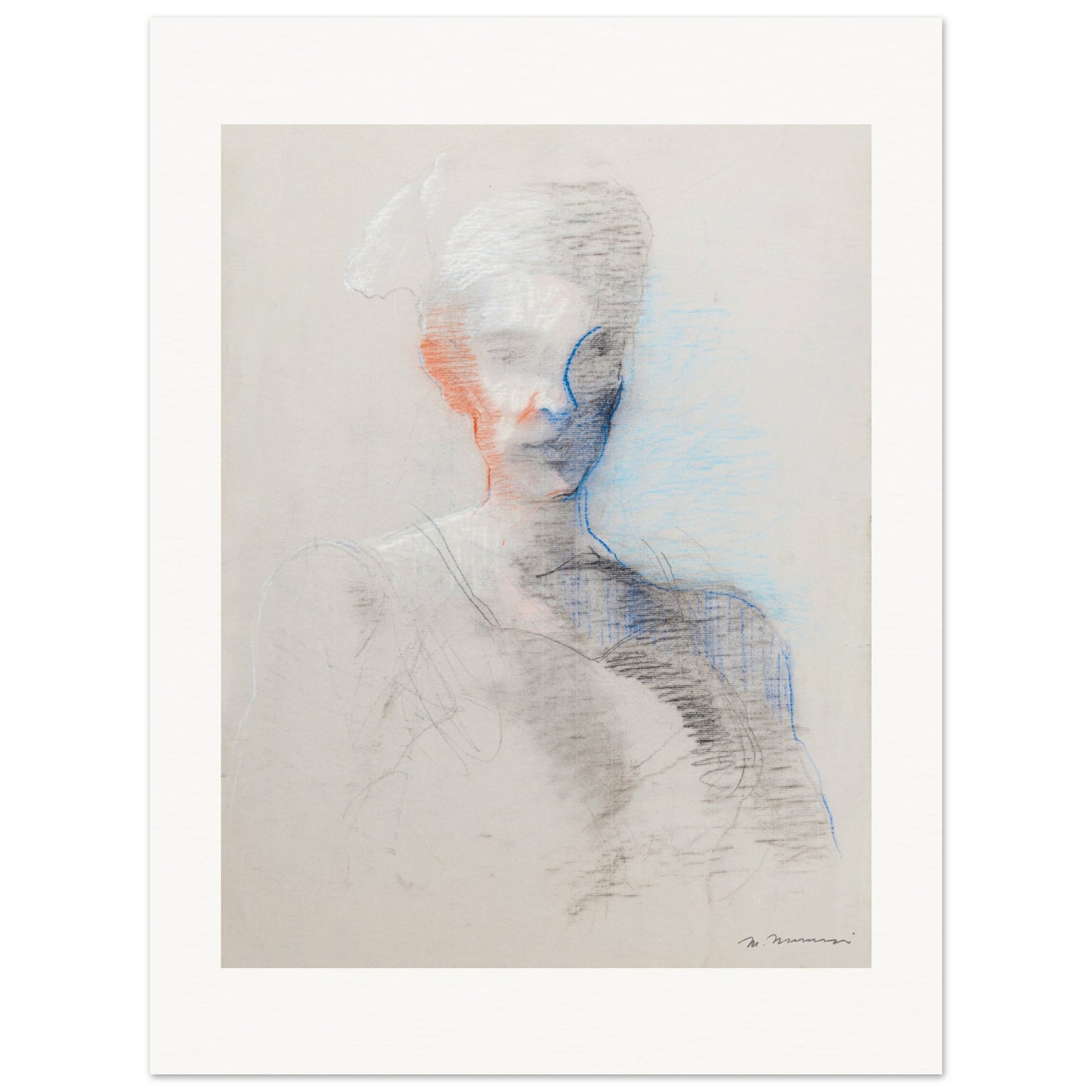 Femme à l'oreille rouge