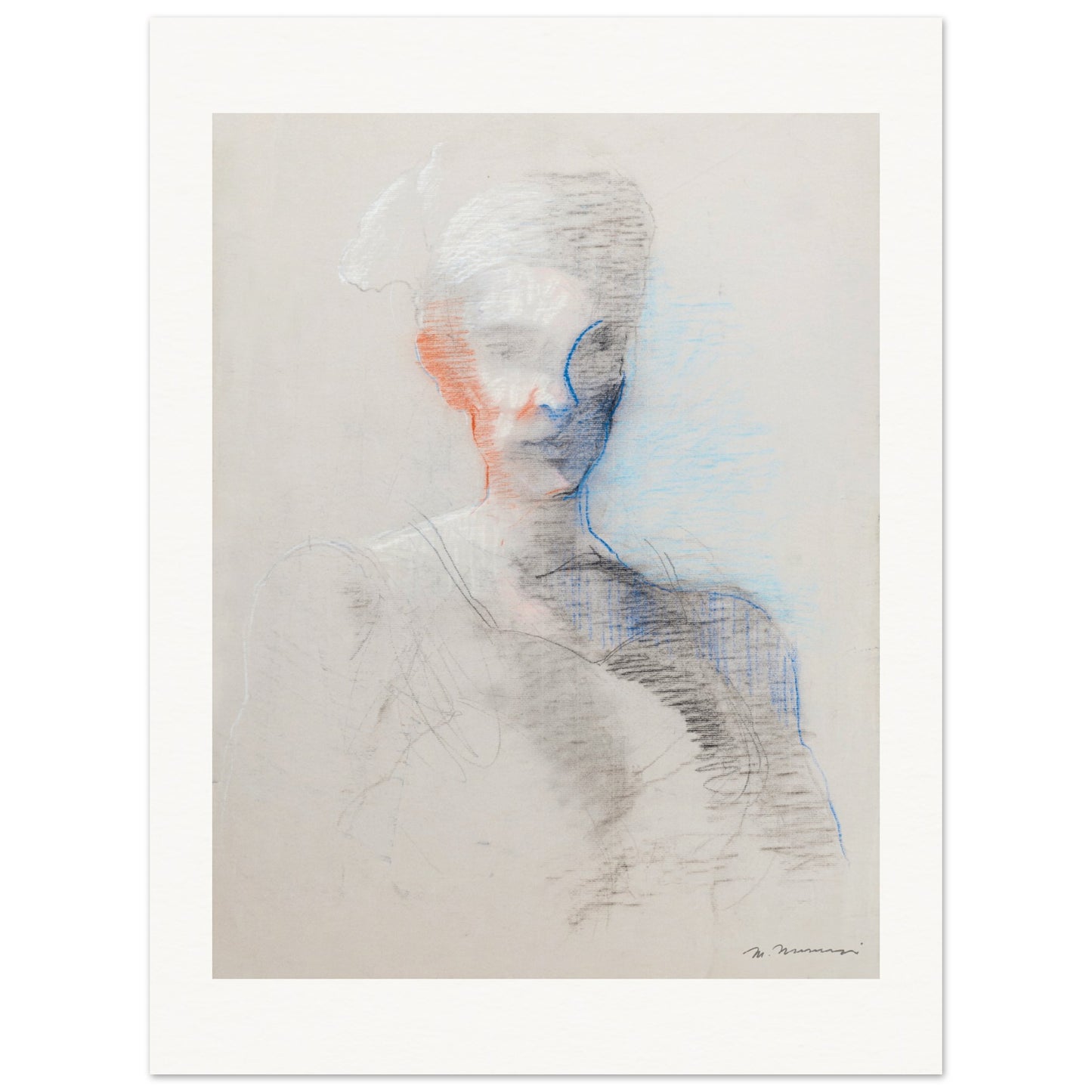 Femme à l'oreille rouge