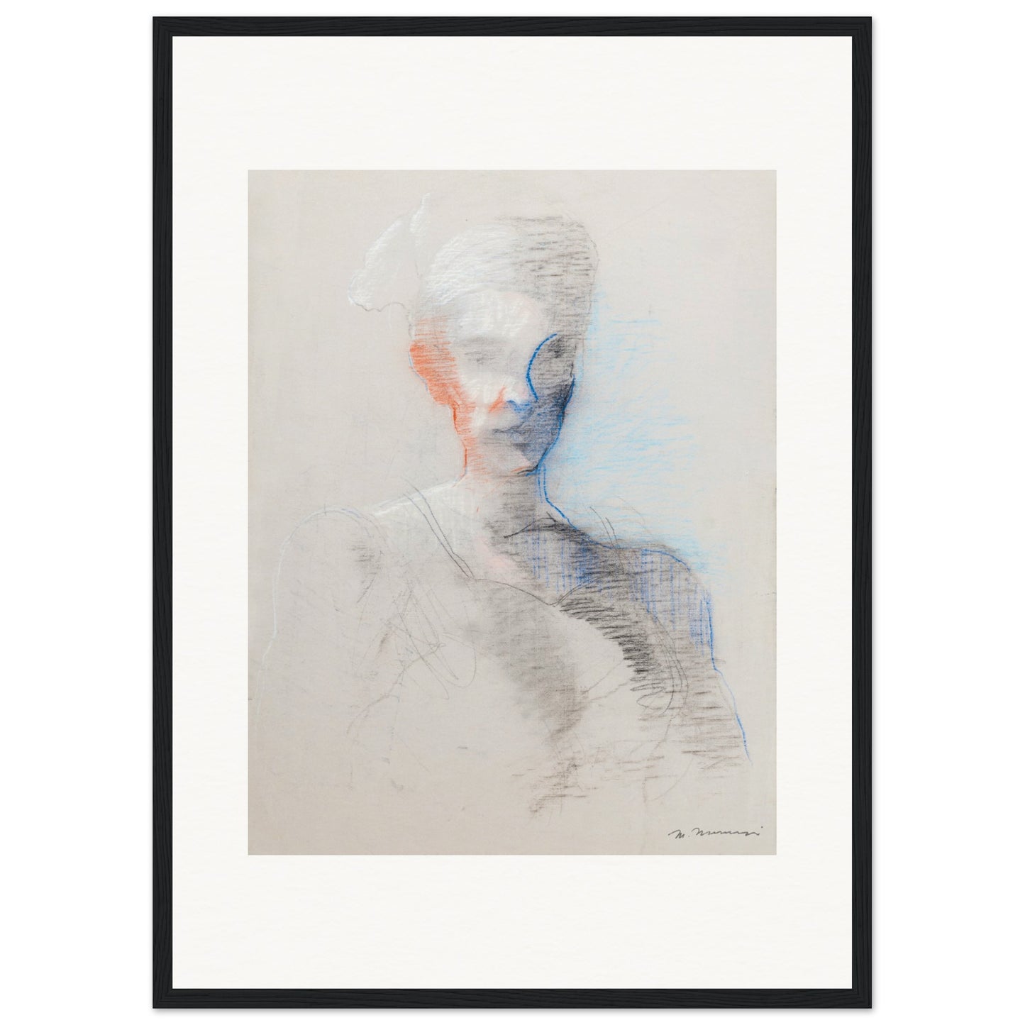 Femme à l'oreille rouge