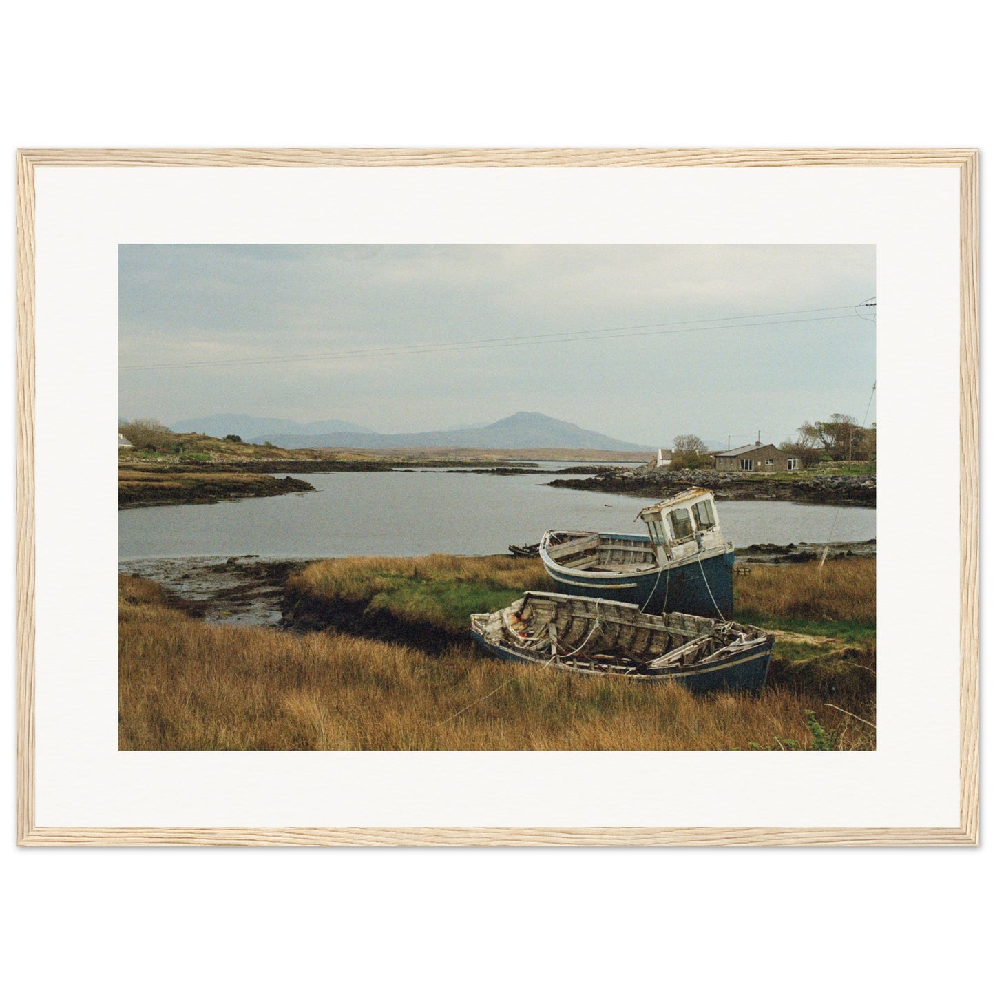 Ireland West Blue Boat by Lake