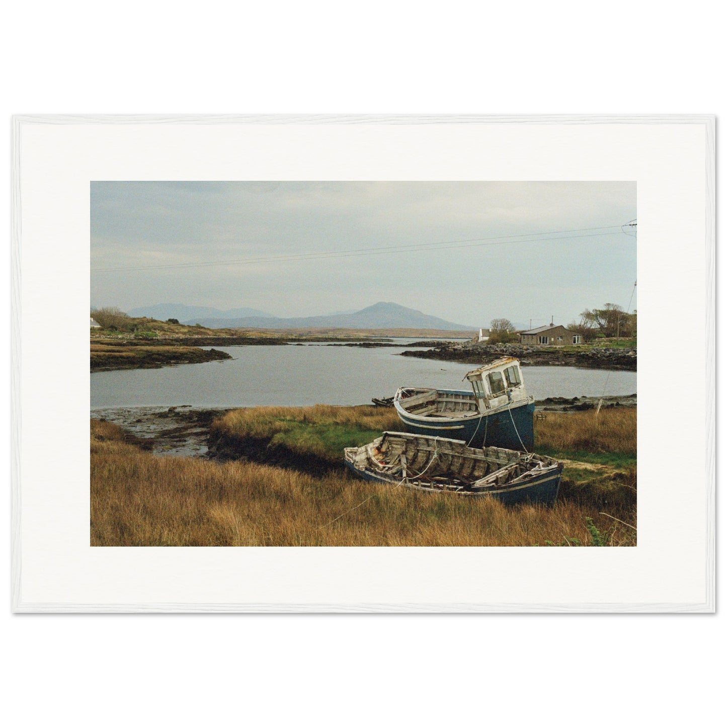 Ireland West Blue Boat by Lake
