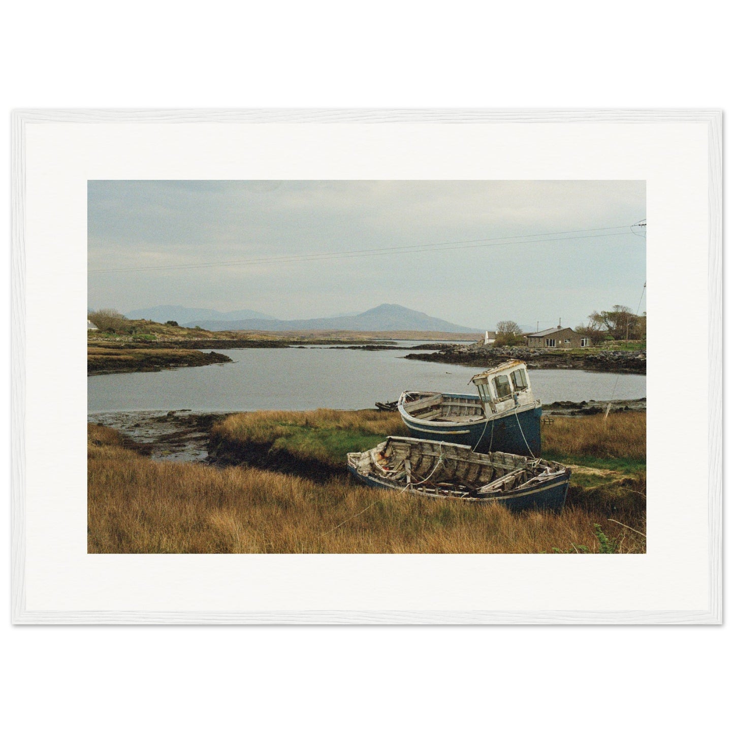 Ireland West Blue Boat by Lake