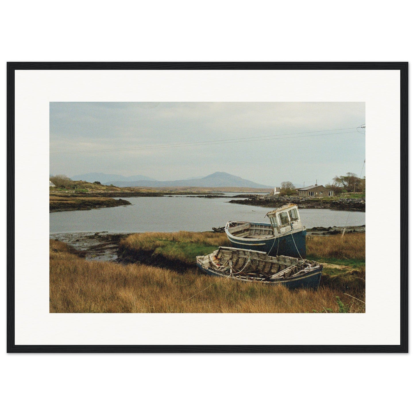 Ireland West Blue Boat by Lake