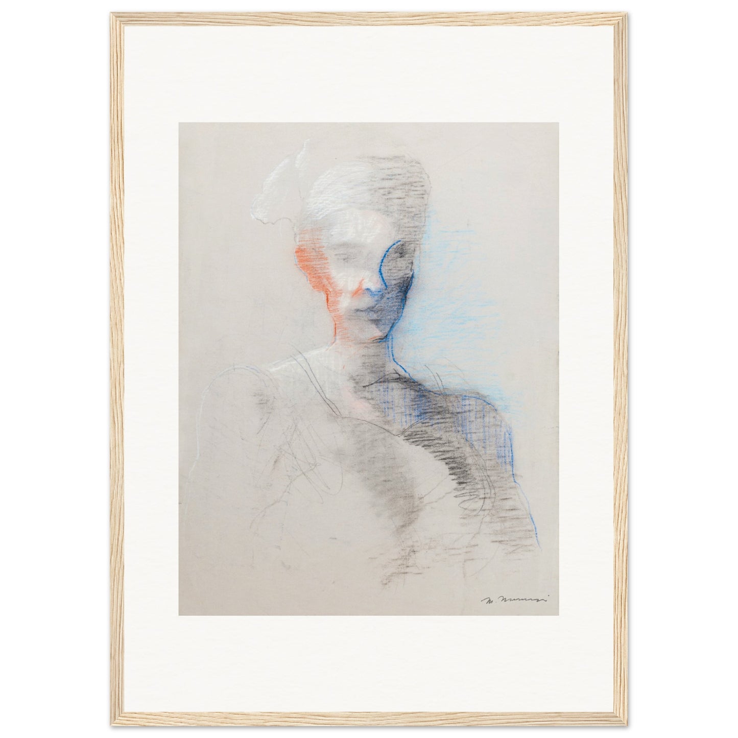 Femme à l'oreille rouge