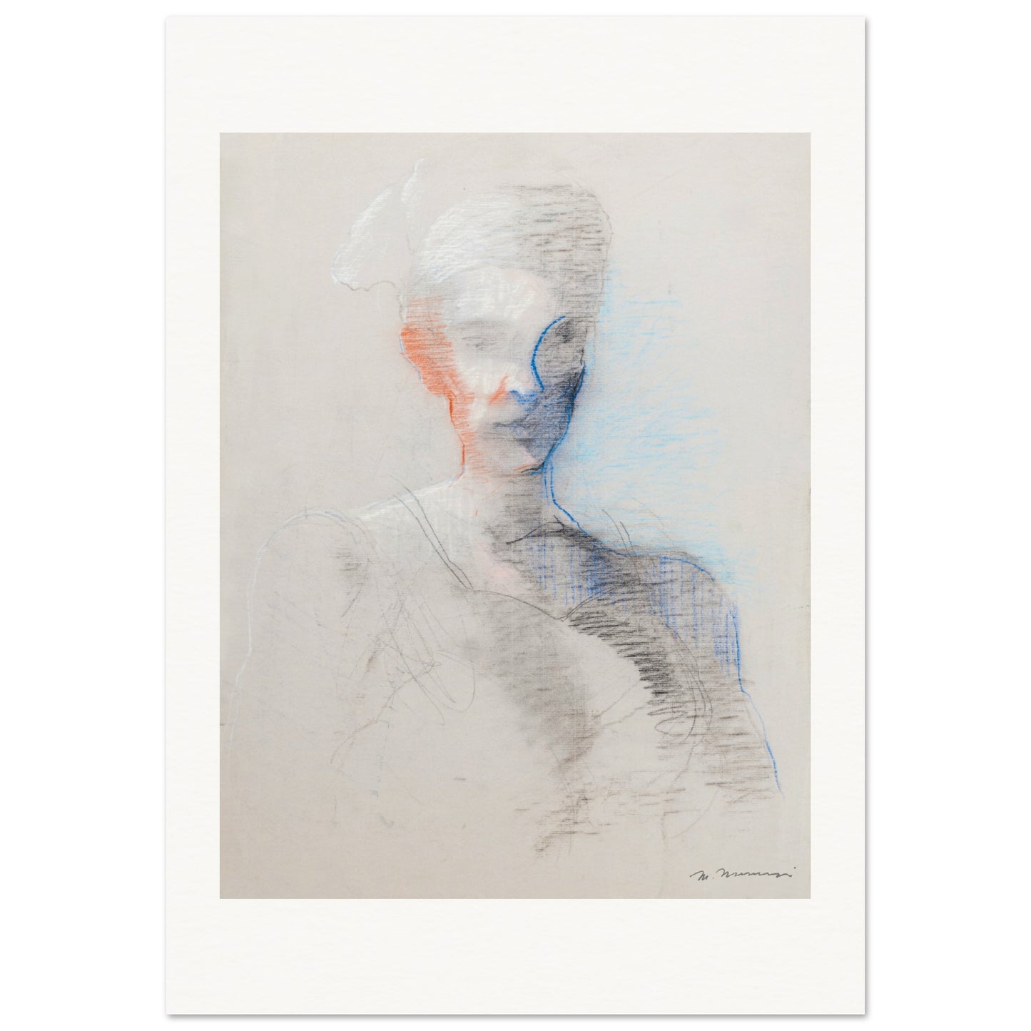 Femme à l'oreille rouge