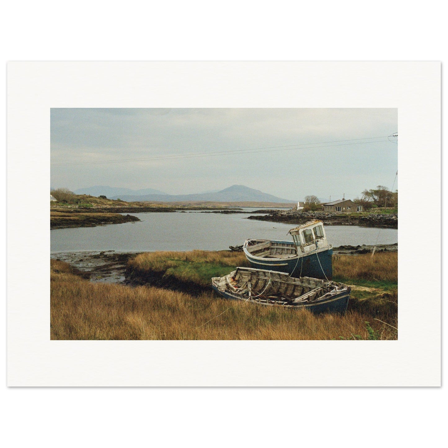 Ireland West Blue Boat by Lake